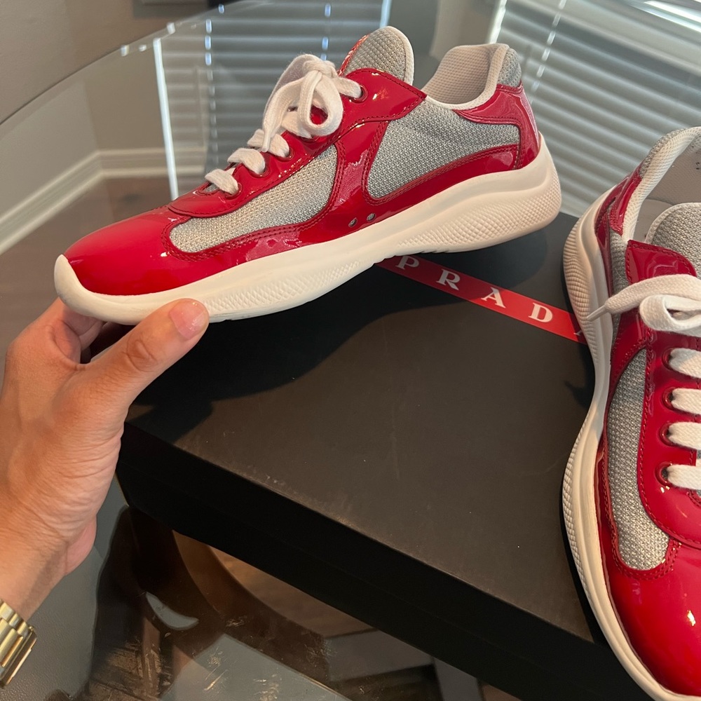 Prada Mens Americas Cup Sneaker